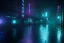 Placeholder: cinematic, night, Tokyo, dark, fog, high definition, blue neon lights, blender 3d