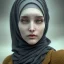 Placeholder: close up portrait of fog as woman in hijab, fine detail, highly intricate, modern surrealism painting, defined cracks and breaks, high-quality, volumetric lighting, 8k, ultrahd, George Grie, Marco Escobedo, Igor Morski,Brian Froud, Howard Lyon, Selina French,