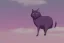 Placeholder: a purple cat