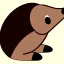 Placeholder: hedgehog, cute, brown body, humanoid body, arms, legs, cute face, cartoon, soviet cartoon,