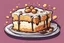 Placeholder: deep fried cheesecake, clean vector style, bold outline