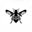 Placeholder: bee logo black and white vector minimal