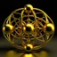 Placeholder: Golden atom model