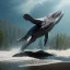 Placeholder: Nature, whale, on color lights, eagle, unreal 5, octane render, cinema4d, redshift render, hyper realistic, cenematic, vibrancy, synthwave, retouch, centered, dynamic lighting, dramatic lighting, 4k, highly detailed, attractive beautiful, realistic, virtual reality, epic composition, holographic,