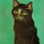 Placeholder: Portrait of a cat by Van Gogh