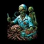 Placeholder: Science experiment Horror surgeon by Richard Corben, Todd Schorr, T-Shirt Design, Black Background