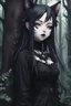 Placeholder: CAT GIRL, goth, SOULLESS, forest, nature, anime