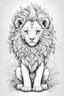 Placeholder: outline art for lion baby coling pages with witch white backgraund skech full body only use outline mandala styls clean line art white backgraund no shadows and clear awell