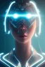 Placeholder: cyberpunk, head, women, portrai, tron