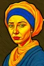 Placeholder: A portrait of a woman in the style of Van Gogh.