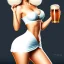 Placeholder: Thicc girl with short blond hair wearing German dress holding beer