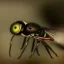 Placeholder: Photo of fly, 1500mm lens, ultrarealistic, front view