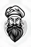 Placeholder: chef head with beard black and white logo