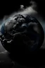 Placeholder: the earth covered in black smoke