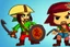 Placeholder: Cartoony and muscular Captain Jack Sparrow, Legend Of Zelda: Wind Waker style, stylized, colorful, adventurous.