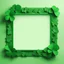 Placeholder: A green square frame for St. Patrick day on a light background