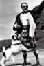 Placeholder: Photo of Sean Connery in a kilt riding a Saint Bernard