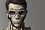 Placeholder: man in skeleton mask an aviator glasses by andrea del sarto