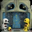 Placeholder: by Anton Semenov and Gerald Scarfe and H.R. Giger, surreal pac-man nightmare, Welcome to the Video Game, assembly line of Pac-man evil clones waiting to be activated, Bamco Poster art, color ink illustration, sharp focus, surreal concept art, yellow and Dark-blue color scheme, by Zdzislaw Beksinski