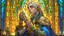 Placeholder: a female human Priest character from World of Warcraft healing the masses, World of Warcraft's graphic style, intrensic details