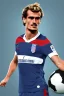 Placeholder: Antoine Griezmann French football player ,cartoon 2d