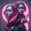 Placeholder: Portrait, Front avatar image, rabbit mask, cyberpunk Asian woman, black pink color, highly detailed, concept art, smooth, unreal engine 5, god rays, ray tracing, RTX, lumen lighting, ultra detail, volumetric lighting, 3d, finely drawn, high definition, high resolution.