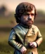 Placeholder: Tyrion Lannister toddler, full body, soft skin, dramatic lighting, hyper realistic