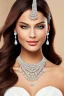 Placeholder: Create a visually stunning and luxurious image of a diamond necklace with a big heart shape diamond at the center and 3 layers of small round diamonds around it