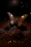 Placeholder: Luminous brown butterfly and manure full of stars