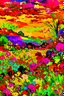 Placeholder: A field of colorful flower, the return to innocence, abstract, weird, childlike, chaos80, colors splash