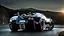 Placeholder: mansory bodykit Bugatti Veyron with high spoiler, rear view, desktop wallpaper, 4K, Cinematic