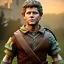 Placeholder: White Statue samwise gamgee, full body, Rome sculpture style, full body, details, fresco background, hyper realistic, 8k,