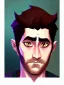 Placeholder: Portrait of a 30 year old strange gay warlock like Jake Gyllenhaal