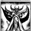 Placeholder: Devil demon satan king war code prophecy black and white masochist