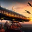 Placeholder: fullbody Drawing of 'sketch of steampunk Airship as in the movie mortal engines(2018)',intricate detail,andrea bonelli,Kilian Eng,Ohrai,evan lee,Aleksandr Sidelnikov,KyuYong Eom,three quarters frontal aerial view,toned colors,32k