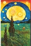 Placeholder: the reverse of a vicious circle; in the style of Van Gogh; lowbrow