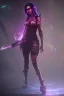 Placeholder: Akali from league of legends in cyberpunk style