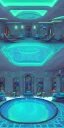 Placeholder: Neon turquoise indoor pool