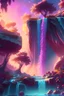 Placeholder: crystal cosmic and galactic ambiance hill sky waterfall sunset trees pools river surreal, full of details, smooth, bright sunshine，soft light atmosphere, light effect，vaporwave colorful, concept art, smooth, extremely sharp detail, finely tuned detail, ultra high definition, 8 k, unreal engine 5, ultra sharp focus