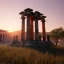 Placeholder: Artemis Tapınağı, unreal engine 5, sunset, realistic