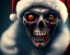 Placeholder: Dark, horror, blood, detail, Santa, zombie, close up head