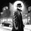 Placeholder: (in the style of grindhouse comic illustration) I am an invisible man. [...] It is sometimes advantageous to be unseen, although it is most often rather wearing on the nerves. [...] You wonder whether you aren't simply a phantom in other people's minds. [...] When I discover who I am, I’ll be free.