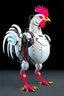 Placeholder: CHICKEN robot, sci-fi, cyberpunk, full body, ultra realistic, virtual reality, CLEAN PLAIN BACKGROUND, Aspect Ratios: 9:16