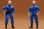 Placeholder: Plastic Mike Pence as G.I. Joe toy Doll figure With a pistol space force Commander Blue fabric uniform, black Moonboot