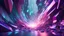 Placeholder: light reflections 3D cinema 4D redshift colorful blue purple, touch of green, ray of light, abstract shapes, ravine, high, destruction