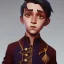 Placeholder: Portrait of a 9 year old warlock boy with charming eyes Nick Harris style