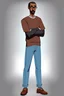 Placeholder: man, teacher, full body, midlife, front view, goatee, cartoon, brown shoe,cartoon, dreamlikeart, rzviceb6, adult, happy, rzviceb6, soft lighting, cinematic lighting, south american, skinny, glasses, skinny, south american, skinny, shirt blue, cool, thinning black hair, dark skinned