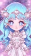 Placeholder: Cosmic Fantasy, Ethereal Guardian Magical Girls, Celestial Companions, Digital art, Enchanting Art, Magical girl Characters, adoptable, Adoptables, Nebula Patterns, Mesmerizing Colors, Surreal Glow, Cosmic Themes, Whimsical Fantasy, Cosmic Beauty, Enigmatic Eyes, cutesy chibi anime style, clean lineart, solid color background, extremely detailed, chibi style