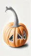 Placeholder: pencil drawing of a pumpkin. Spooky, scary, halloween, white background, colored pencils, realistic