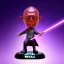 Placeholder: Bald Plastic mace windu purple jedi bobblehead with boots and hands